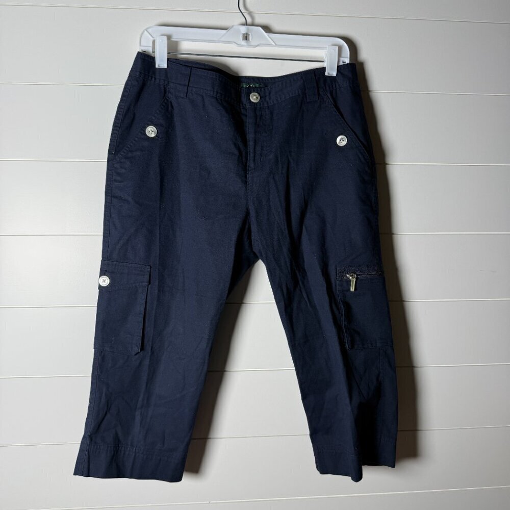 Lauren Ralph Lauren Petite Sz 10 Navy Women's Capris